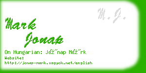 mark jonap business card