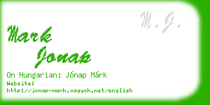 mark jonap business card